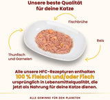 Almo Nature HFC naturligt vådt kattefoder - tun og rejer, pakke med 24 (24 x 70 g)