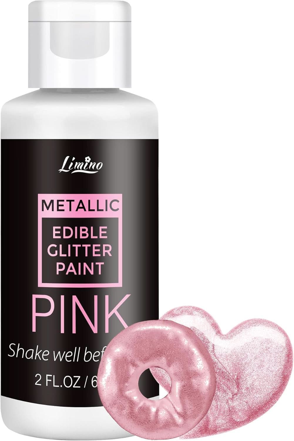 Flydende spiselig glitter, 60 ml Naty Shop Pink