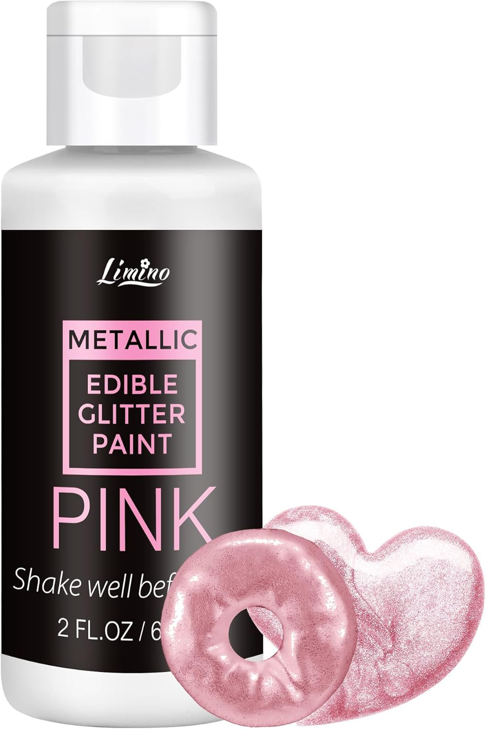 Flydende spiseligt glitter - 6 metalliske farver, flydende spiseligt glitterpulver til kagepynt, bagning, macarons - metallisk madfarve, glitterfarver til småkager, fondant, kager, muffins