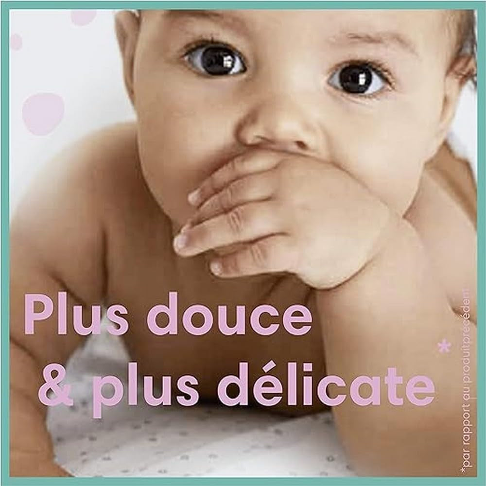 Pampers Sensitive babyservietter, 624 servietter (12 x 52), uparfumerede, til skånsom, skånsom rengøring (pakke med 2)