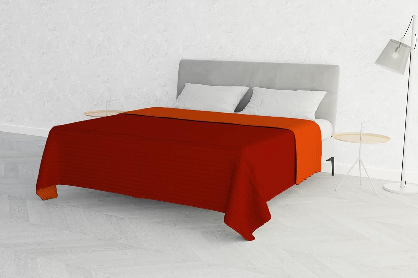 Orange/rust microfiber sommerdyne til dobbeltseng 250 X 250 cm dyner og dyner Naty Shop