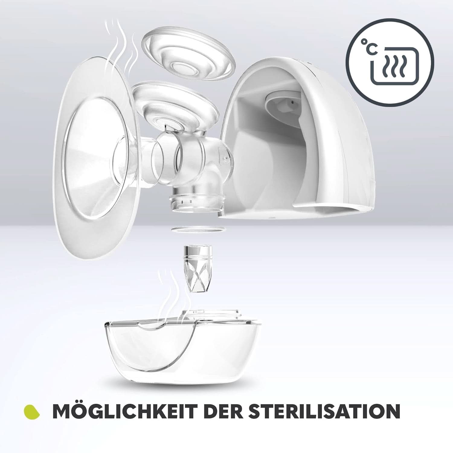 Elektrisk brystpumpe LIONELO Fidi Free 2, massagetilstand, 5 intensitetsniveauer Tilbehør Mad og amning Bebe Naty Shop