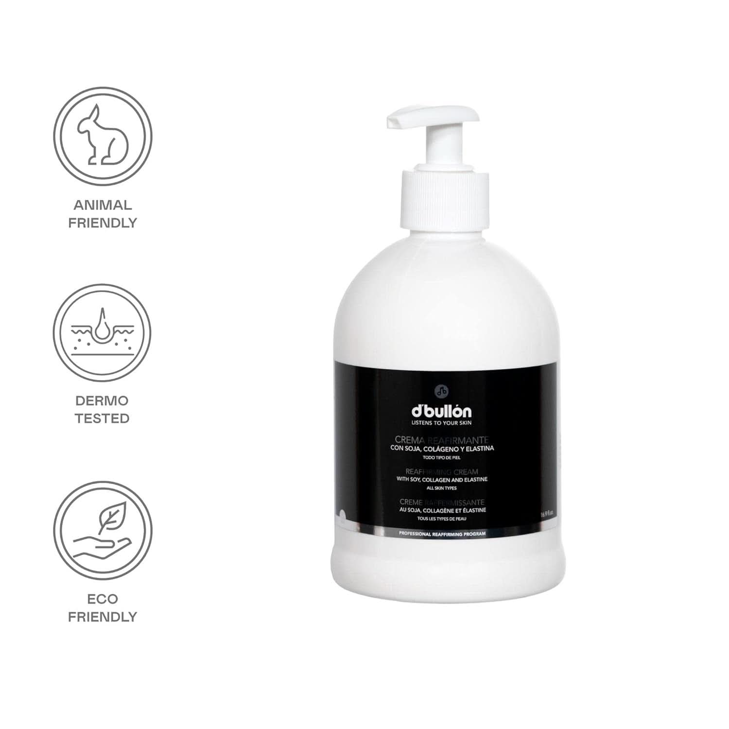 D'Bullón Professionel brystopstrammende creme med soja, kollagen og elastin - 200 ml Kosmetik og skønhed Naty Shop