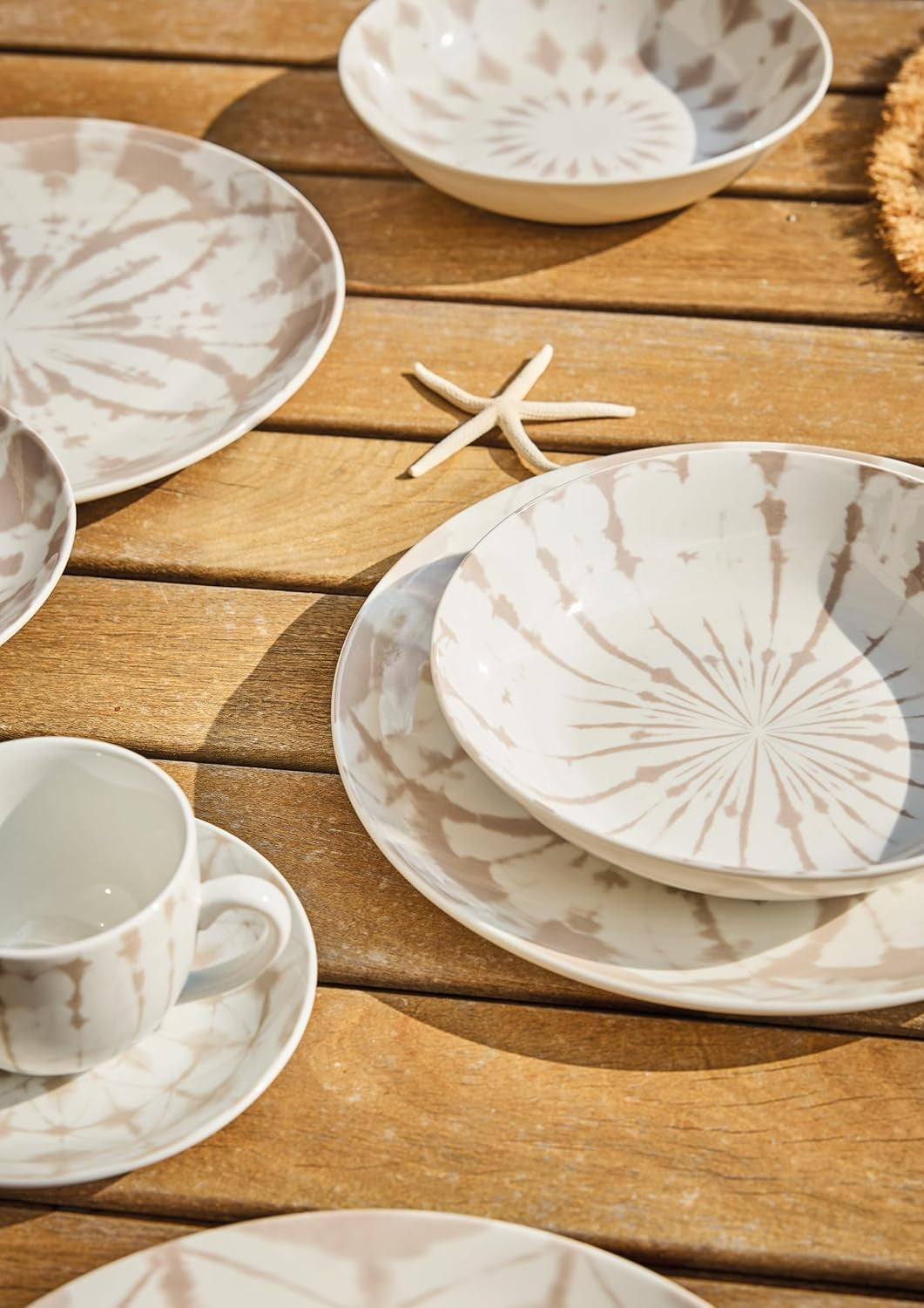 Mallorca, servicesæt til 6 personer, 18 dele, porcelæn, beige