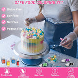 Madfarve 8x10ml - Højkoncentreret flydende madfarvesæt til bagning, kager, småkager, frosting, macarons, fondant - Levende madfarve til gør-det-selv-sæber, slim, håndværk