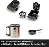 Trådløs espressomaskine Einhell TE-CF 18 Li-Solo Power X-Change (18 V, 240 ml vandtank, til filterkaffe og kaffekapsler, bærehåndtag, inkl. kaffekop med låg, uden batteri)