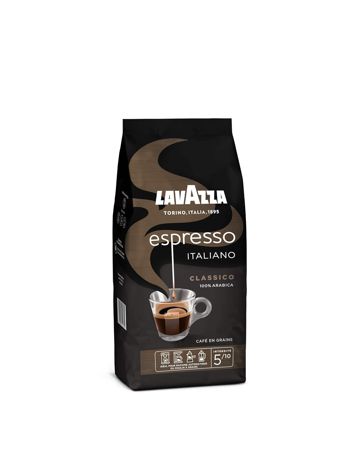 Lavazza Espresso Italiano kaffebønner, 100% Arabica Espresso, afbalanceret og aromatisk, 500g pakke