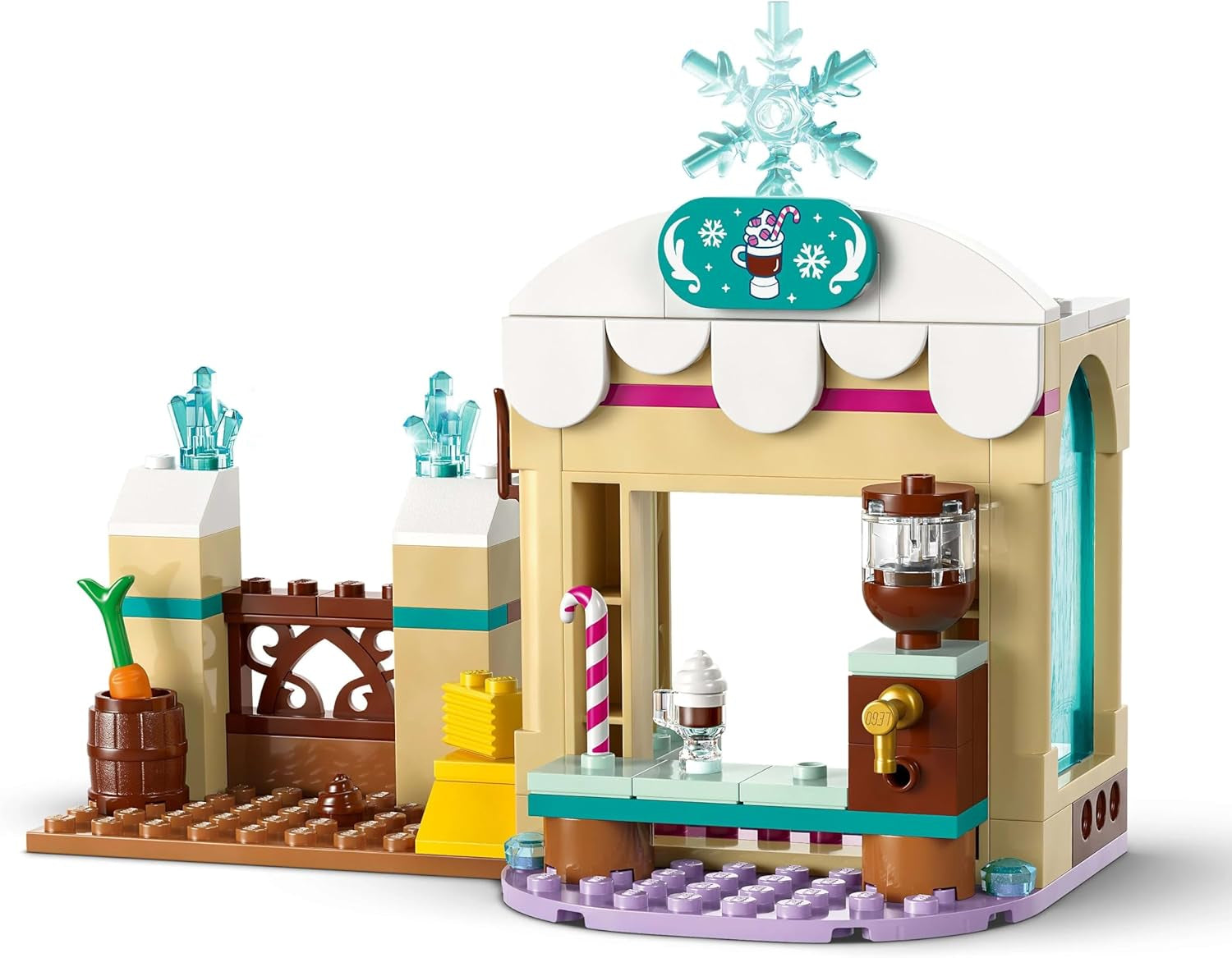 LEGO Ç€ Disney Frosne Annas slædeeventyr, byggelegetøj og fantasilegesæt, chokoladestativ med Anna, Kristoff, Olaf og Sven minidukker, prinsesselegetøj til piger fra 4 år 43256 Byggesæt Besuche den LEGO-Store