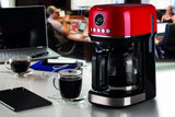 Ariete Moderna 1396 Filter Espressomaskine til fremstilling af amerikansk kaffe Op til 15 kopper Glaskaraffel Varmeplade LCD-skærm Aftagelige og vaskbare filtre Hvid