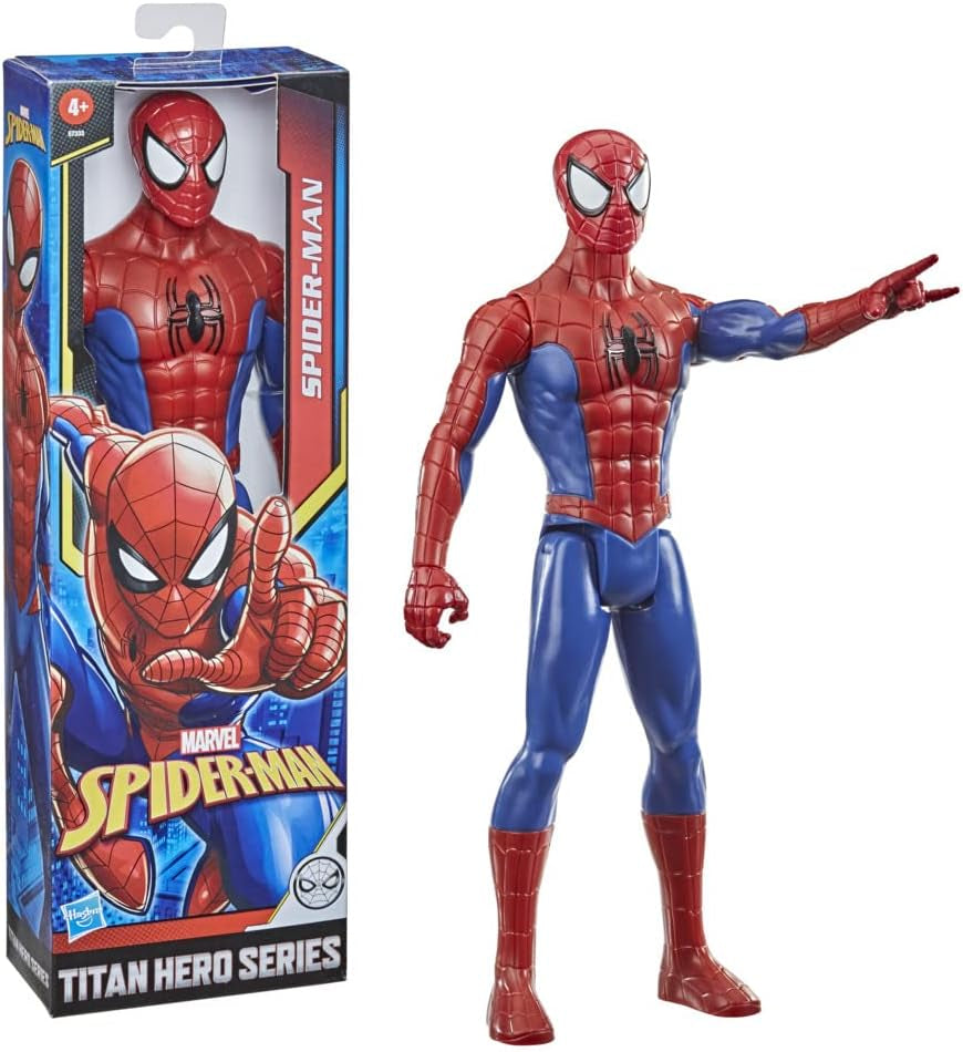 Marvel Titan Hero Series Spider-Man actionfigur 30 cm høj superhelt med bevægelige lemmer Kompatibel med andet Spider-Man legetøj til børn 5+ actionfigurer Naty Shop