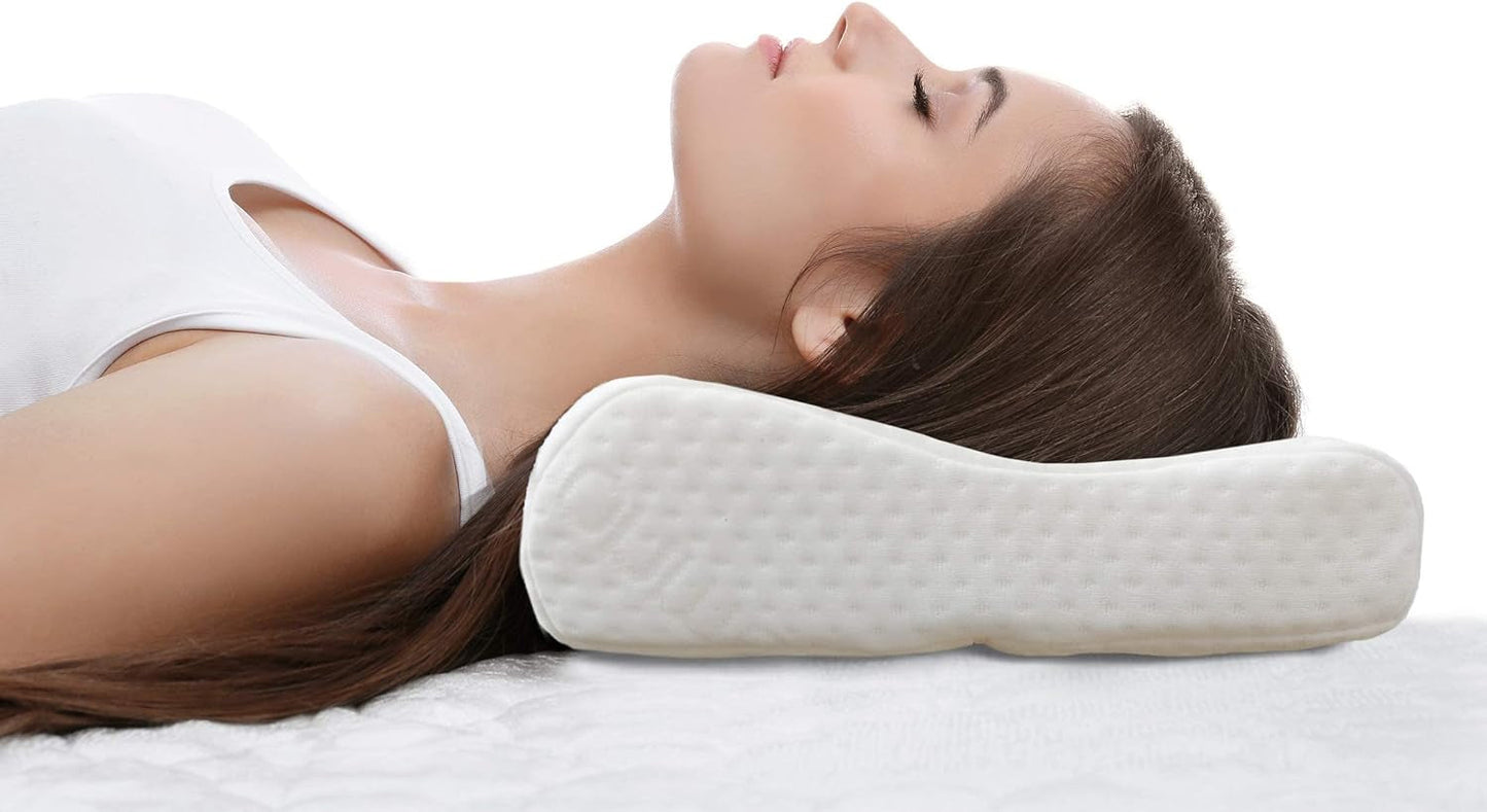 Bonmedico stor ergonomisk pude - Ortopædisk nakkestøttepude - Nakkepude til sidesover, rygsveller - Memory skumpude - Voksen sovepude - Wellnessgaver Cervikale ortopædiske puder Naty Shop