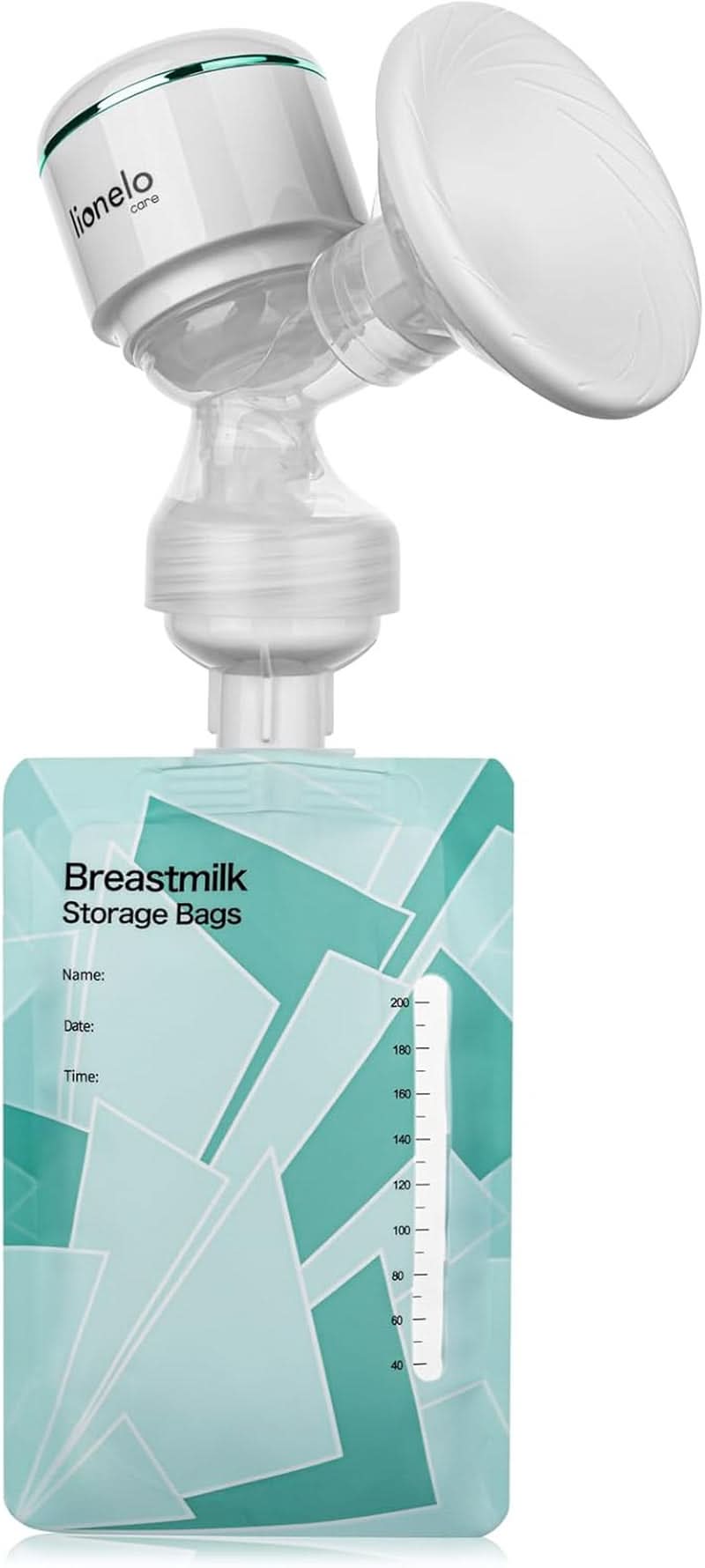 LIONELO Elektrisk modermælkspumpe LIONELO Fidi plus 180 ml, energibesparende bærbar pumpe, 9 niveauer af massage, driftstid 150 min. Tilbehør Mad og amning Bebe Naty Shop