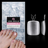 Ballerina Gel Neglespidser 216 stk. 12 Størrelser Soft Gel Negle Tips Full Cover Negle Extension Sæt Semi Matt DIY Home Art