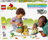 LEGO DUPLO Town Interactive Adventure Train, Legesæt med lys og lyde til rolleleg, giver 2-årige mulighed for at bygge spor, Pædagogisk legetøj til førskole 10427 Byggesæt Besuche den LEGO-Store