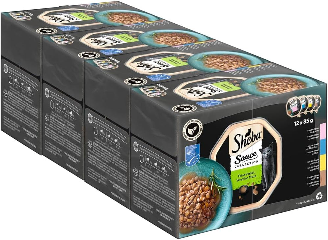Sheba Sauce Collection Tray Multipack, fine varianter MSC, 4x12x85g