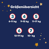 Pampers Night Pants størrelse 6 bleer, 138 stykker, 13kg-19kg, giver ekstra beskyttelse hele natten.