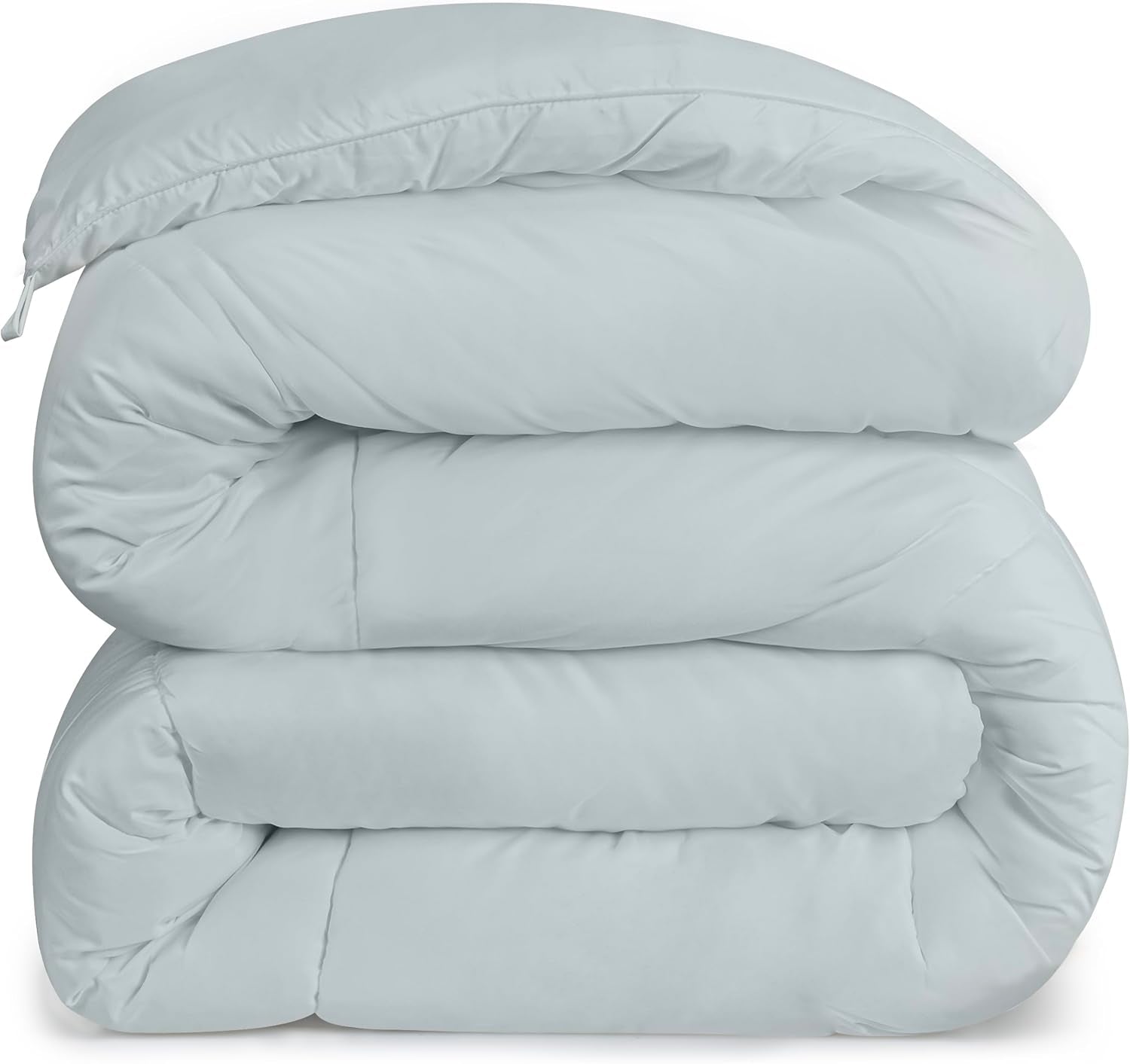 Utopia Sengetøj Helsæson Dyne 250g/m² Plys silikoniseret fiberfyld Dobbeltseng syet i æske (dobbeltseng XL lysegrå) Naty Shop dyner og dyner