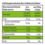 FRECHE FREUNDE Økologiske jordbærfrugtchips, frysetørrede frugtchips, naturligt skåret tørret frugt uden tilsat sukker, vegansk, laktosefri, glutenfri, pakke med 12 (12 x 12g)