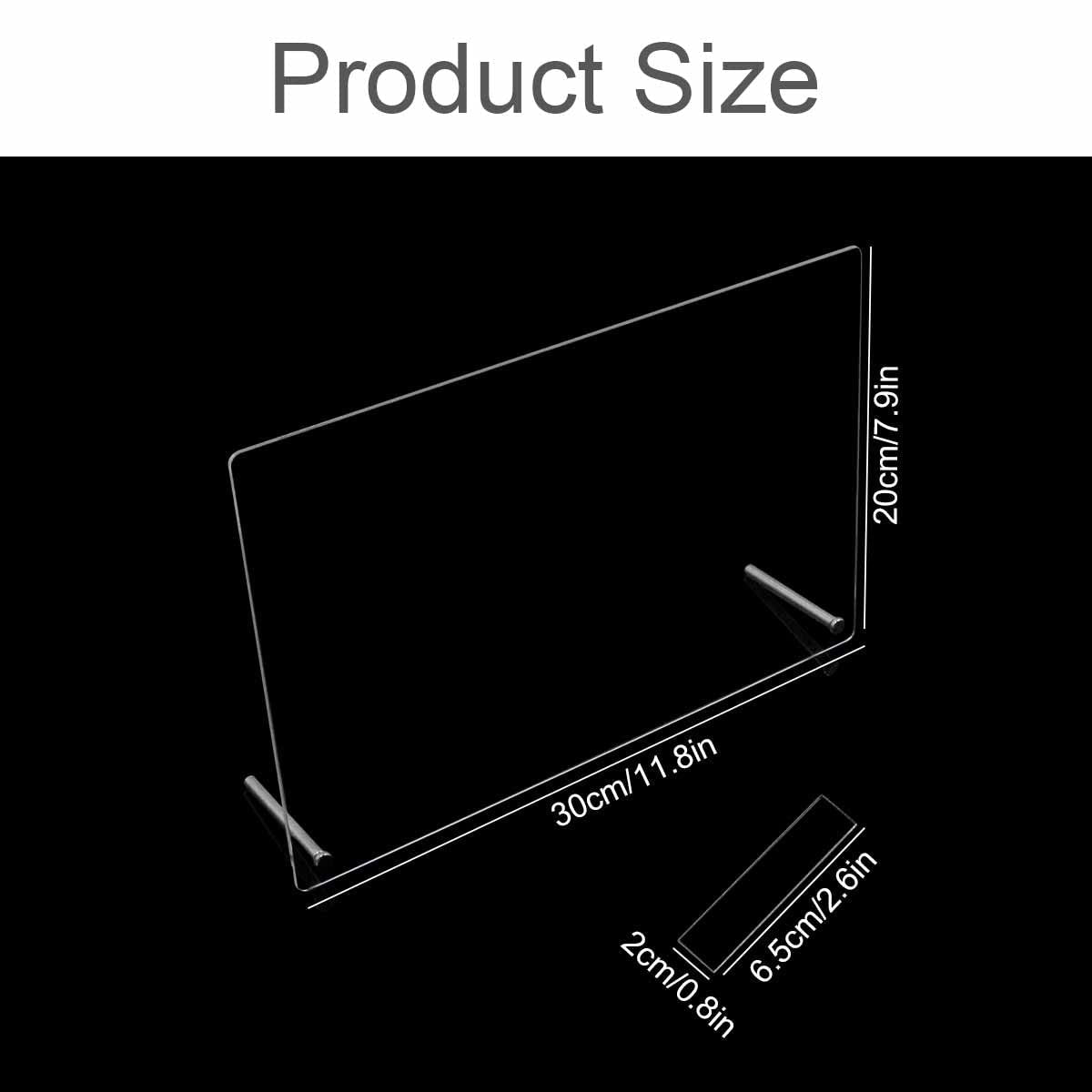 Akrylglas negledisplaypanel med displaystrimler og nanoklæbemiddel, neglespidsdisplay, transparent neglekunstfarvekort, neglekunstdisplay, negletræningsdisplay (gennemsigtig)