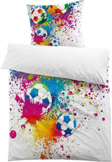 Sengetøj til drenge, fodbold, mikrofiber polyester Sengetøj - børn Naty Shop Model 2 135X200 Cm + 80X80 Cm