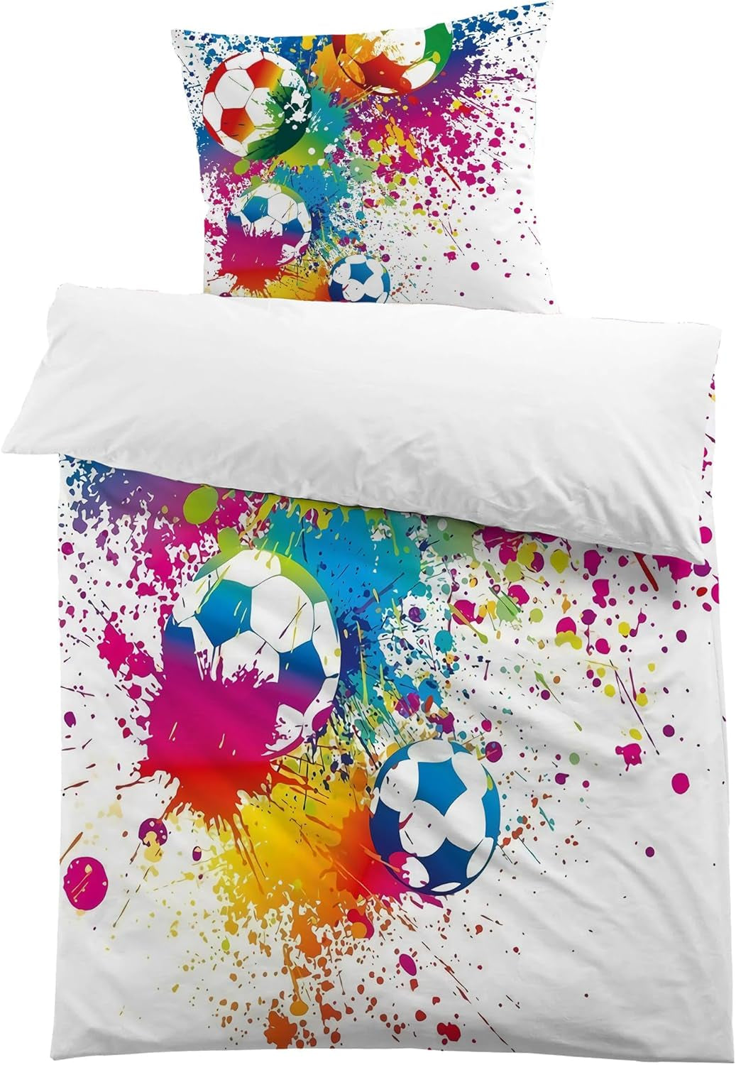 Sengetøj til drenge, fodbold, mikrofiber polyester Sengetøj - børn Naty Shop Model 2 135X200 Cm + 80X80 Cm