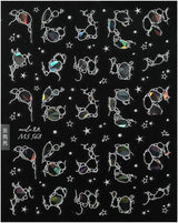 Glitter Nail Stickers Sommer Vand Bølger Stjerneklar Nail Art Fantasy Hav Vand Bølger Negle Designs Negle Stickers Havvand Waves Negle Accessories Negle Art
