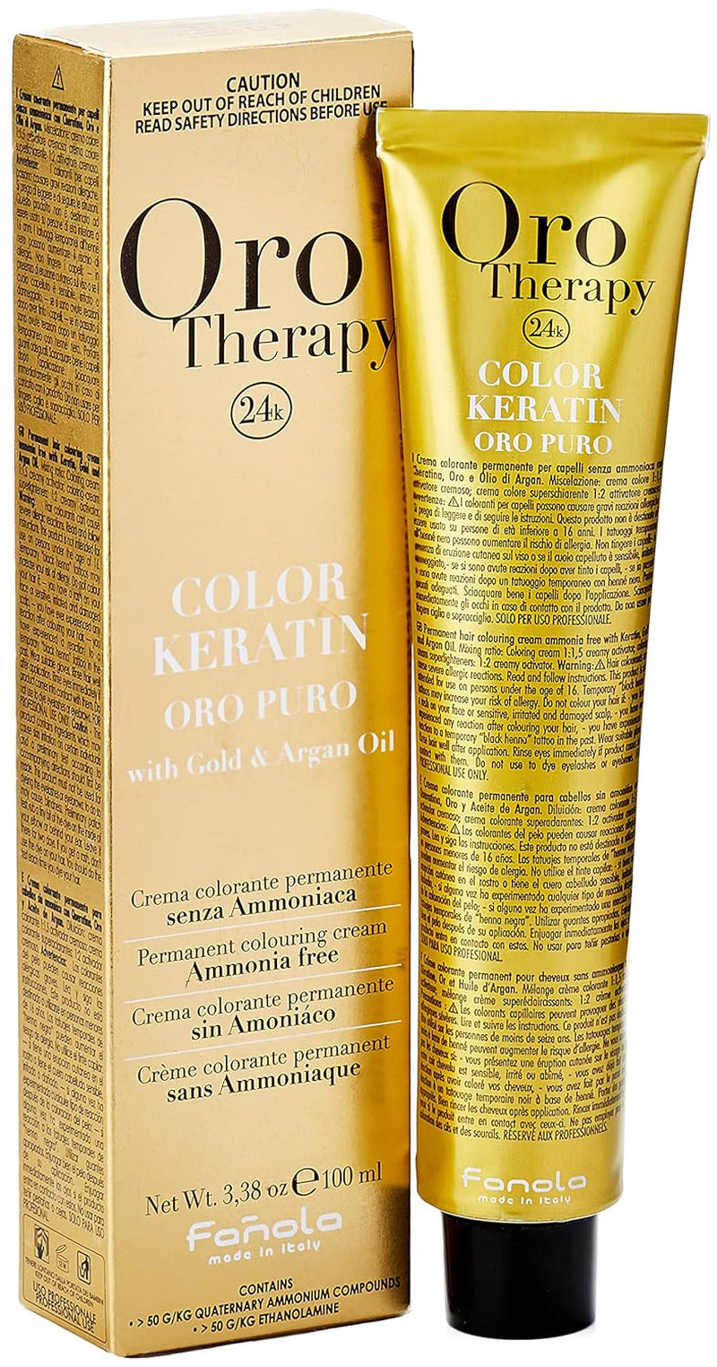 Fanola Oro Therapy Color Keratin 5.0 100ml Hårfarve Naty Shop 4 medium brun