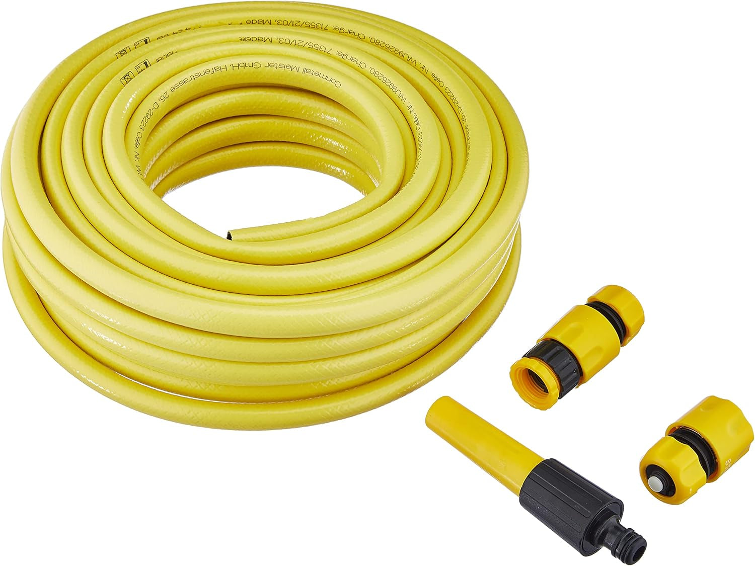Meister Cross Woven Slange, 12,7 mm (1/2 tomme) - Længde 20 m - Inkluderer fittings - Til vanding af små områder - Knusnings- og slidbestandig - UV-bestandig / Haveslange / Vandslange / 9926280