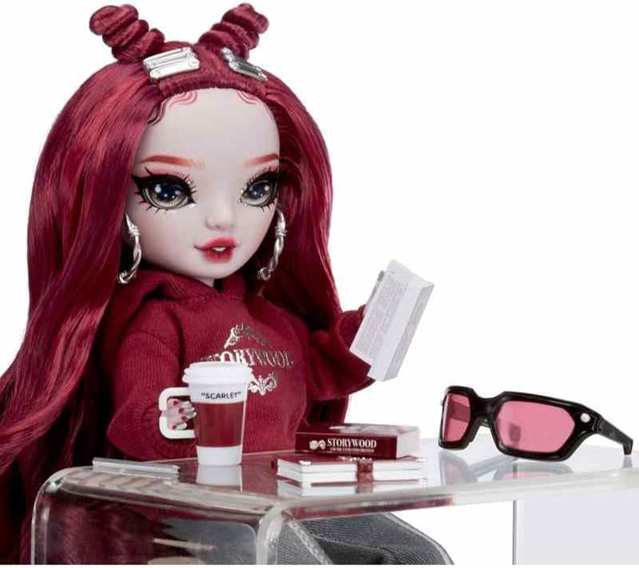 Rainbow High Shadow High Series 3 - Scarlett Rose - Maroon Fashion Doll - Moderigtigt outfit og over 10 farverige legetilbehør - Ideel til 4-12-årige og samlere