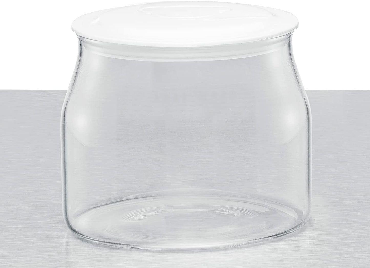 Rommelsbacher JG 1 erstatningskrukke til yoghurt- og flødeostmaskine JG 80-1,2 liter med låg (pakke med 2) Madopbevaringsbokse Naty Shop