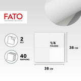 , Bløde og delikate engangspapirservietter 40 pakke servietter Størrelse 38X38 foldet i 4 2 lag Hvid farve 100 % rent cellulosepapir Fsc-certifikater (pakke med 3)
