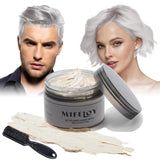 4,23 oz Lilla hårfarve Midlertidig hårfarve med børster, mænd Kvinder Styling Hårtone Voks, Instant Hair Cream Mudder Naturlig frisure Pomade, DIY Cosplay Halloween Hårvoks Hårfarve Naty Shop White