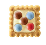 LEIBNIZ Kunterbunt Mælk, pakke med 12, Crunchy kiks med mælkecreme og chokoladestykker (12 x 125 g)