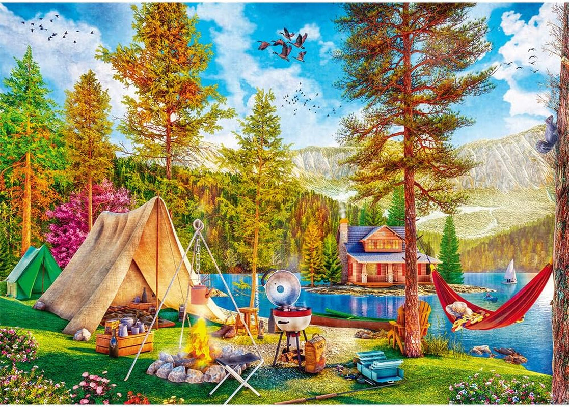 Trefl - 2I1 puslespil: sommerafslapning - 2 x 500 brikker - sæt med to puslespil, gør det selv, kreativ underholdning, for voksne og børn 10+ puslespil Naty Shop