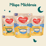 Mælkegrød Milupa Gentle Start - Kornprodukter til babyer uden gluten, uden palmeolie - Uden konserveringsmidler og farvestoffer - Fra 5 måneder - 4 x 400 g