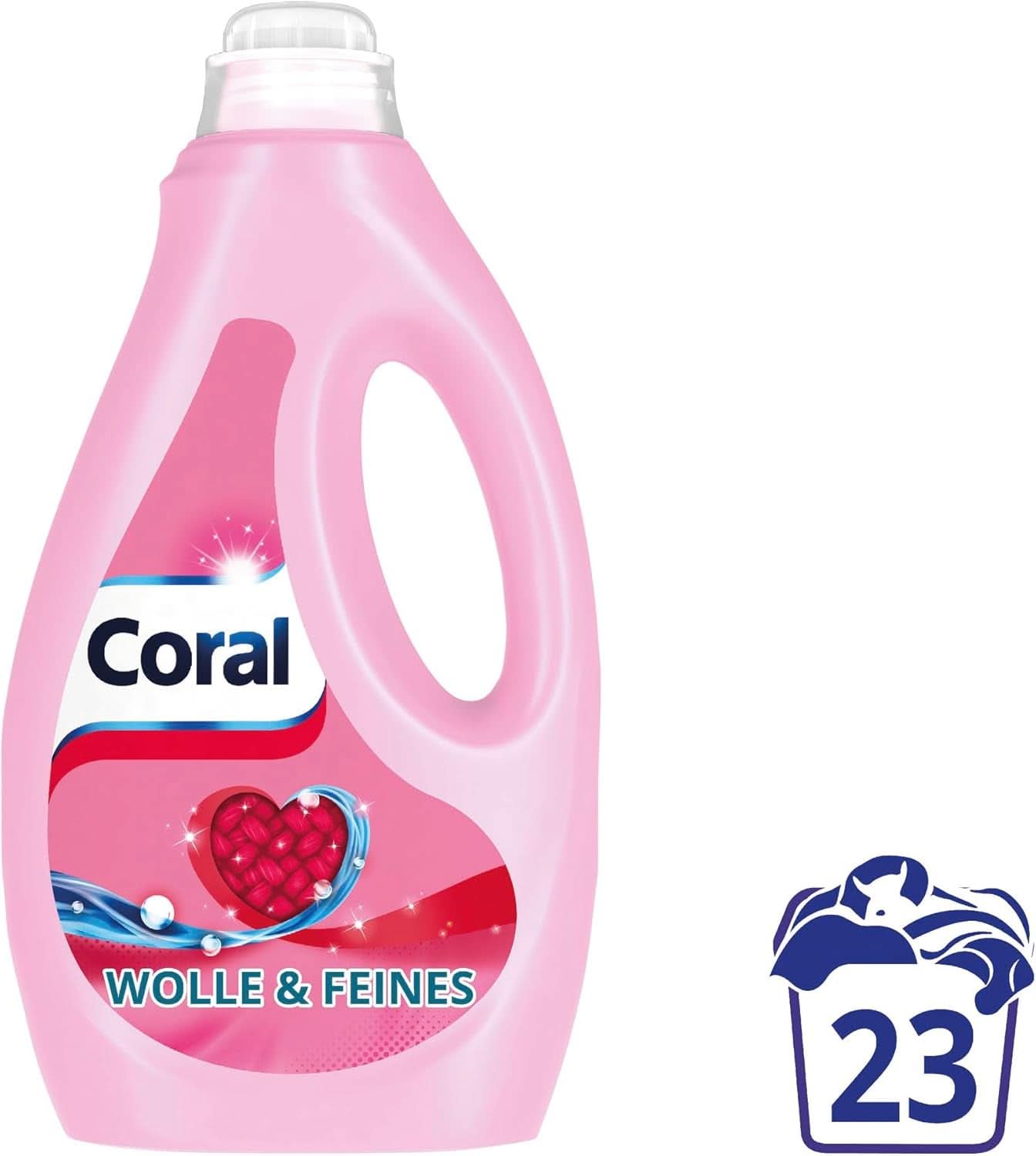 Coral sart flydende vaskemiddel til uld og fint vasketøj, 23 vaske, 1,15 liter Vaskemidler Naty Shop