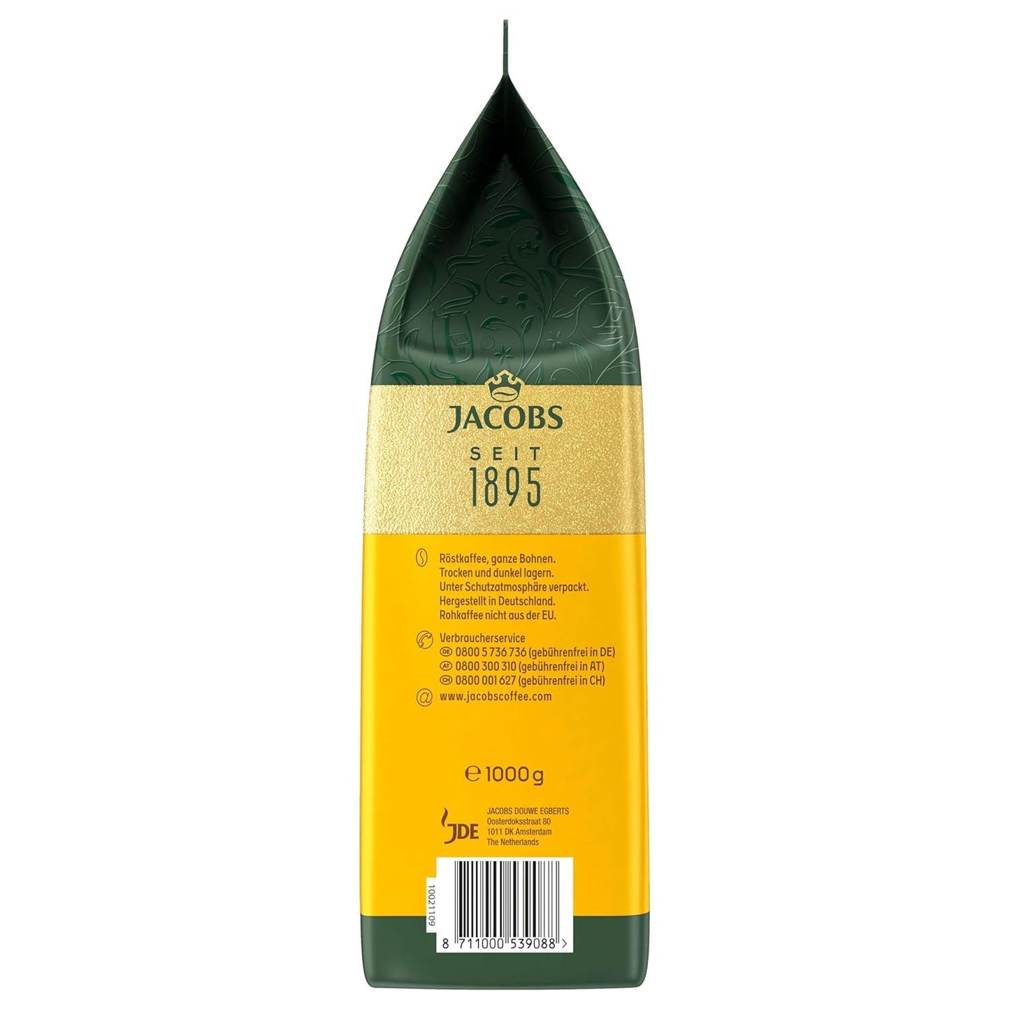 Jacobs Expert Roast Cafe Crema Gold, Kaffe hele bønner (4 x 1 kg)