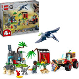 LEGO Jurassic World Rescue Center for babydinosaurer Sæt med små dinosaurfigurer inklusive Triceratops, Ankylosaurus og Velociraptor Byggegave til drenge og piger 4 år gamle 76963 Byggesæt Besuche den LEGO-Store Singur