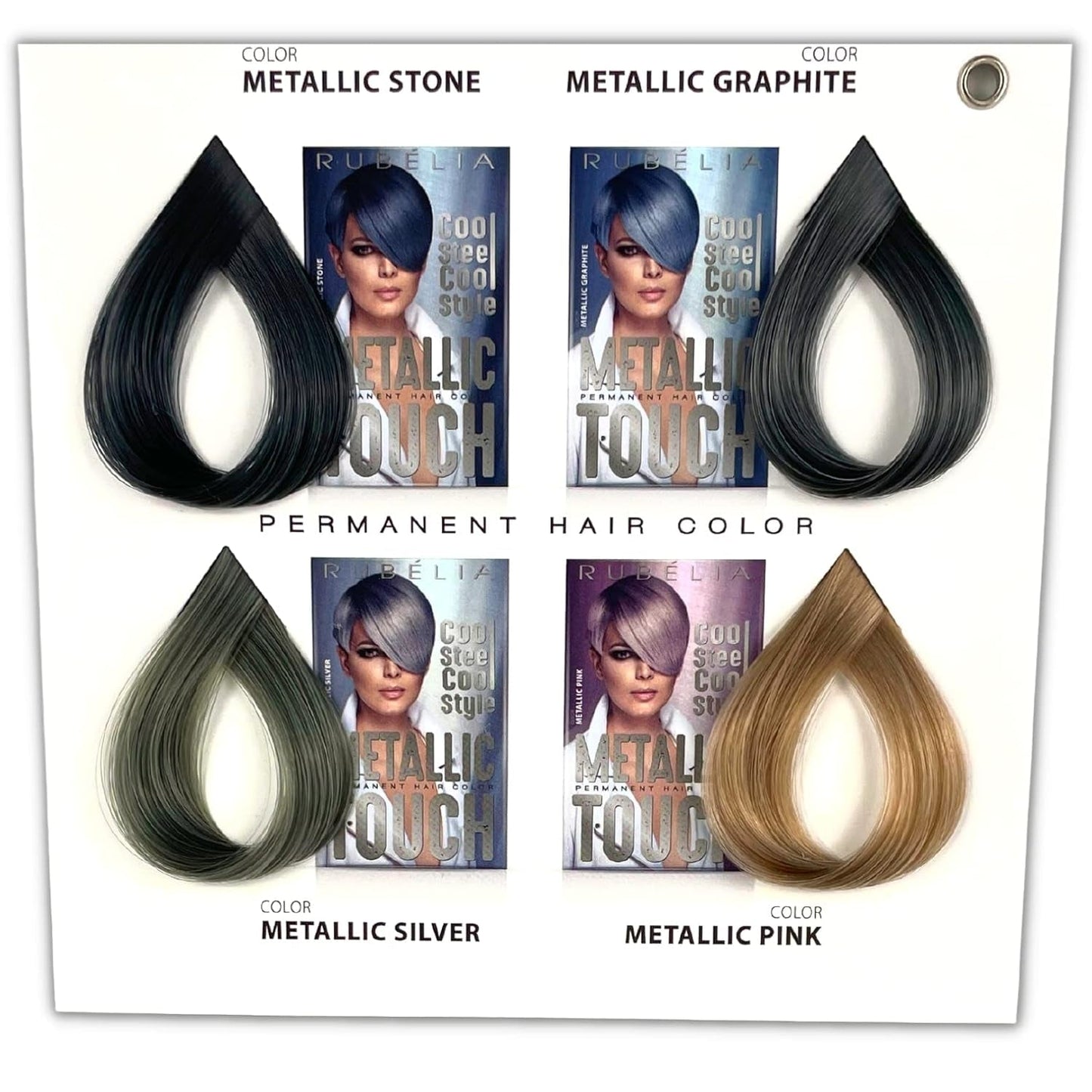 Metallic Touch permanent hårfarve - Metallic Silver, 1 pakke - 115 ml Hårfarve Naty Shop