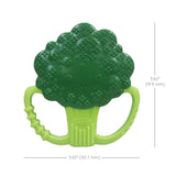 Infantino Lil' Nibbles, tekstureret silikonebider, BPA-fri babybitring, blødt, let at holde, sansestimulering til spædbørn, broccoli