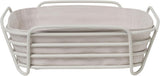 Blomus -DELARA- brødkurv str. L, firkantet, aftagelig stofpose, elegant design, 26 x 26 cm, Moonbeam farve (64075) Madopbevaringsbokse Naty Shop Moonbeam One size