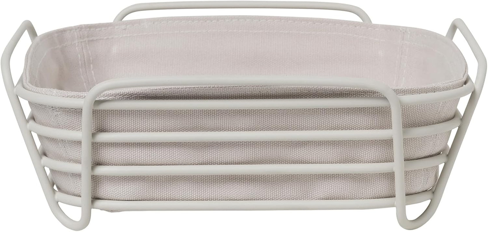 Blomus -DELARA- brødkurv str. L, firkantet, aftagelig stofpose, elegant design, 26 x 26 cm, Moonbeam farve (64075) Madopbevaringsbokse Naty Shop Moonbeam One size