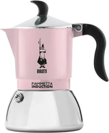 Bialetti Fiammetta induktionskaffemaskine, 2 kopper (100 ml), velegnet til alle typer kogeplader, elegant design, sort