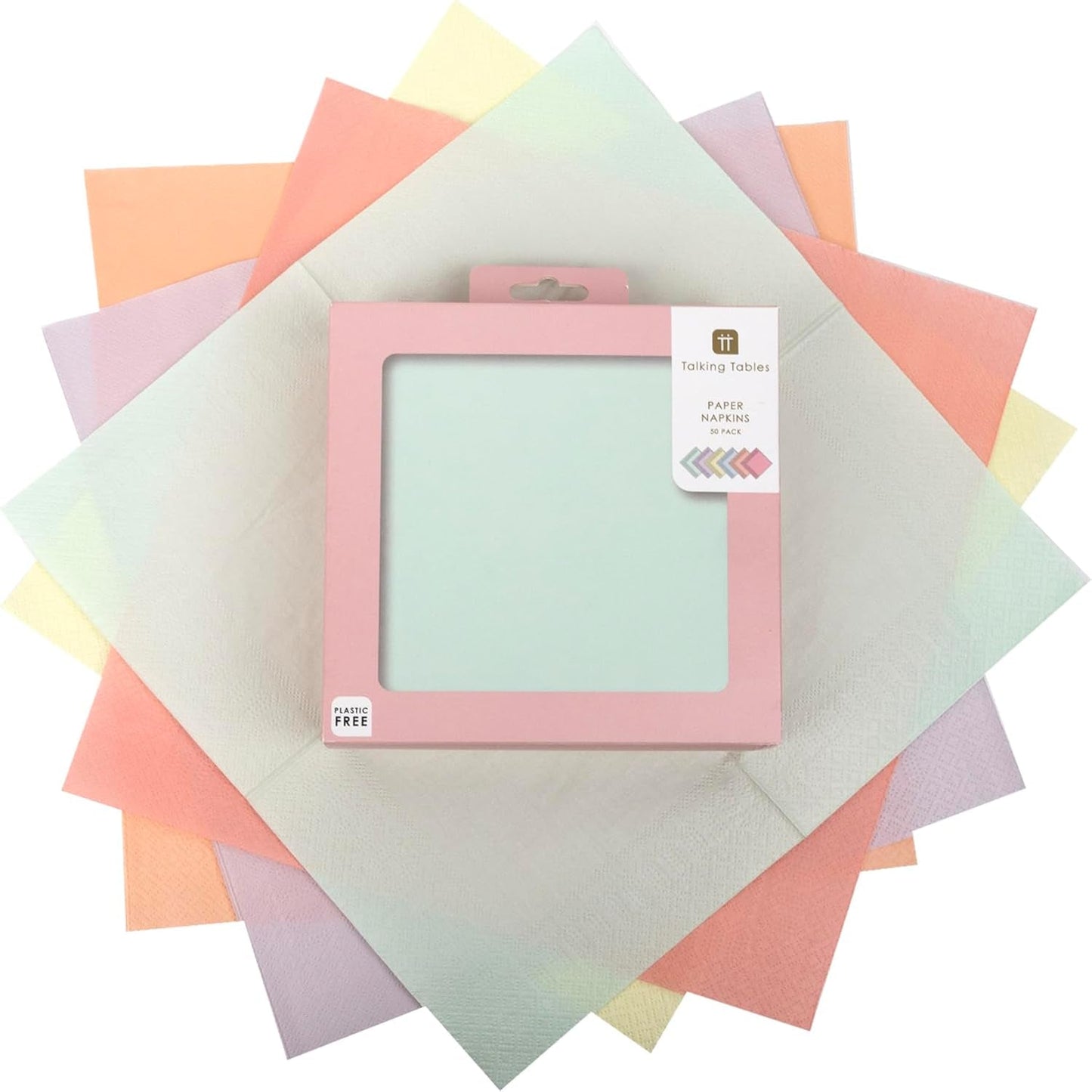 Talende borde Søde pastelservietter | Højkvalitets genanvendelige bløde engangsservietter til børn Fødselsdagsfest Baby shower Polterabend Picnic Decoupage service