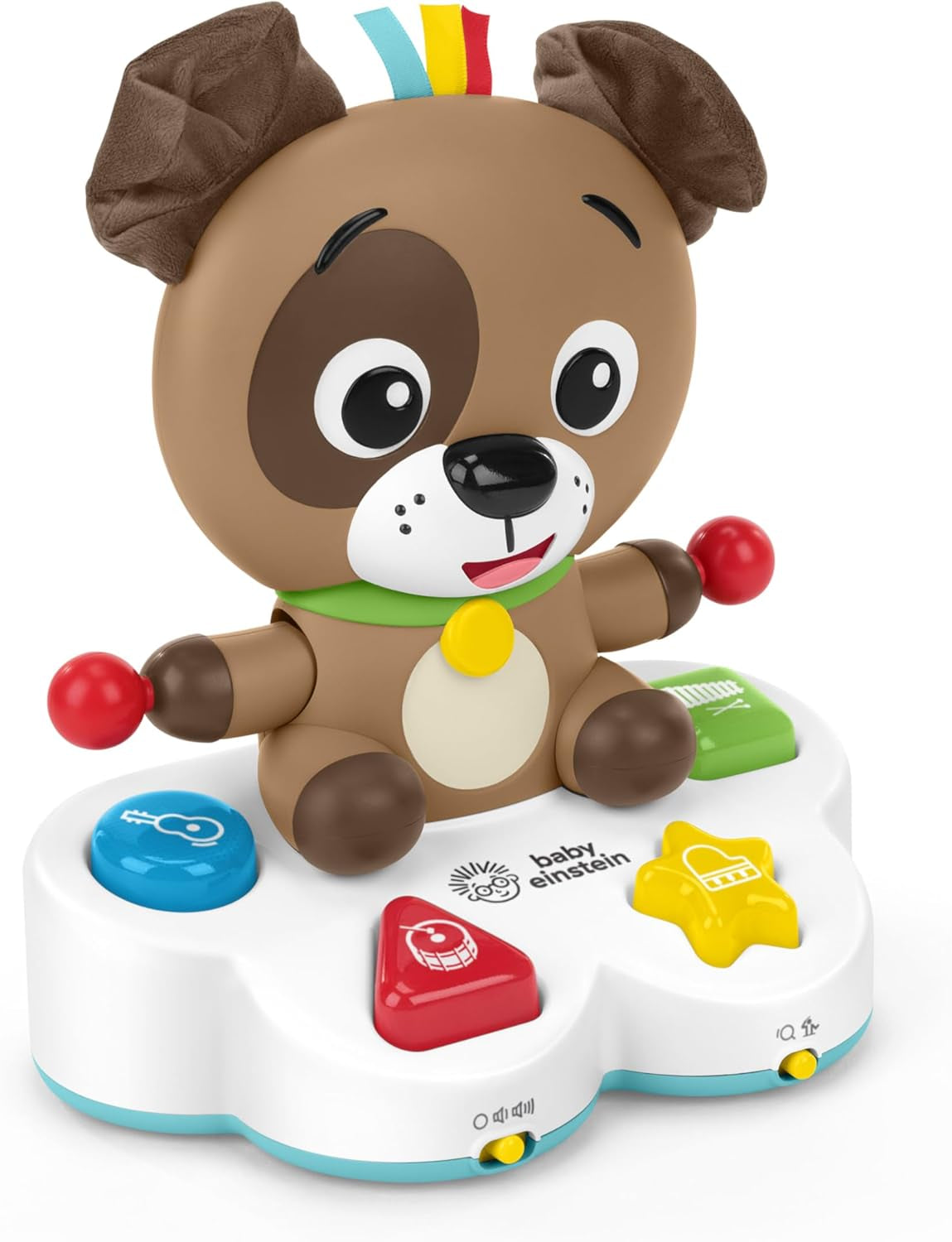 Baby Einstein, Drum & Learn Dean Musical Learning Toy - Multisensorisk babylegetøj, 2 legetilstande, farver, former og instrumenter, 50+ lyde, fra 6 måneder Babylegetøj Naty Shop