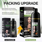 Instant Black Hair Shampoo, Natural Hair Dye Shampoo, 100 % gråt dæksel - nemt og hurtigt, semi-permanent farve til sort hår, hårfarve shampoo til mænd og kvinder Hårfarve Naty Shop