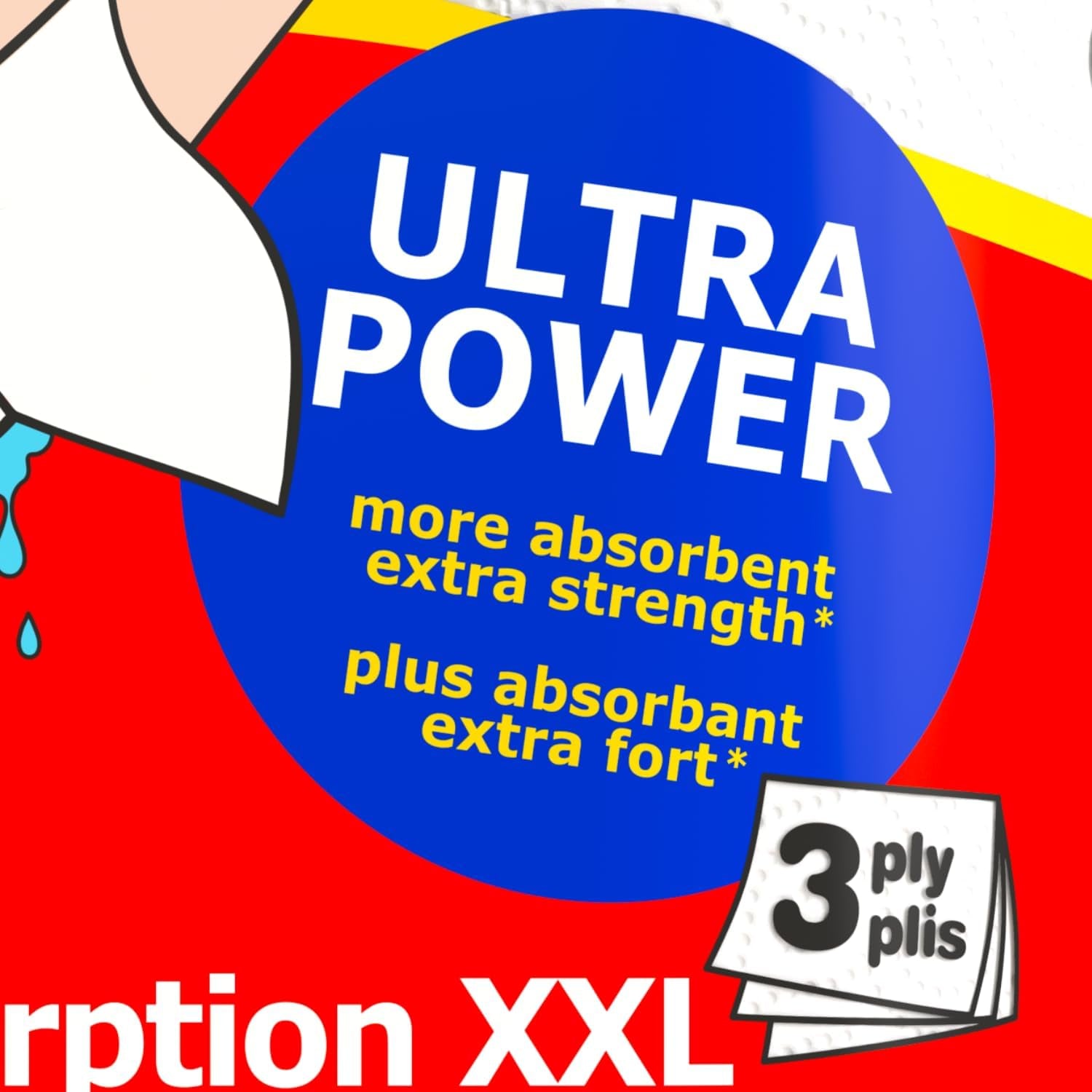 Køkkenruller Renova Renova Ultrapower | 24 XXL ruller = 60 standardruller | 3 ultraabsorberende og maksimal modstandslag | Fsc certificeret papir