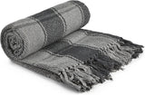 Frisco plaid, Genbrugsbomuld, Traditionel, Plaid, Til stol, sofa, sofa, plaid, tæppe, antracit, 127 X 152 Cm Emma Barclay Senge og dyner Antracit 50X60" (127X152Cm)