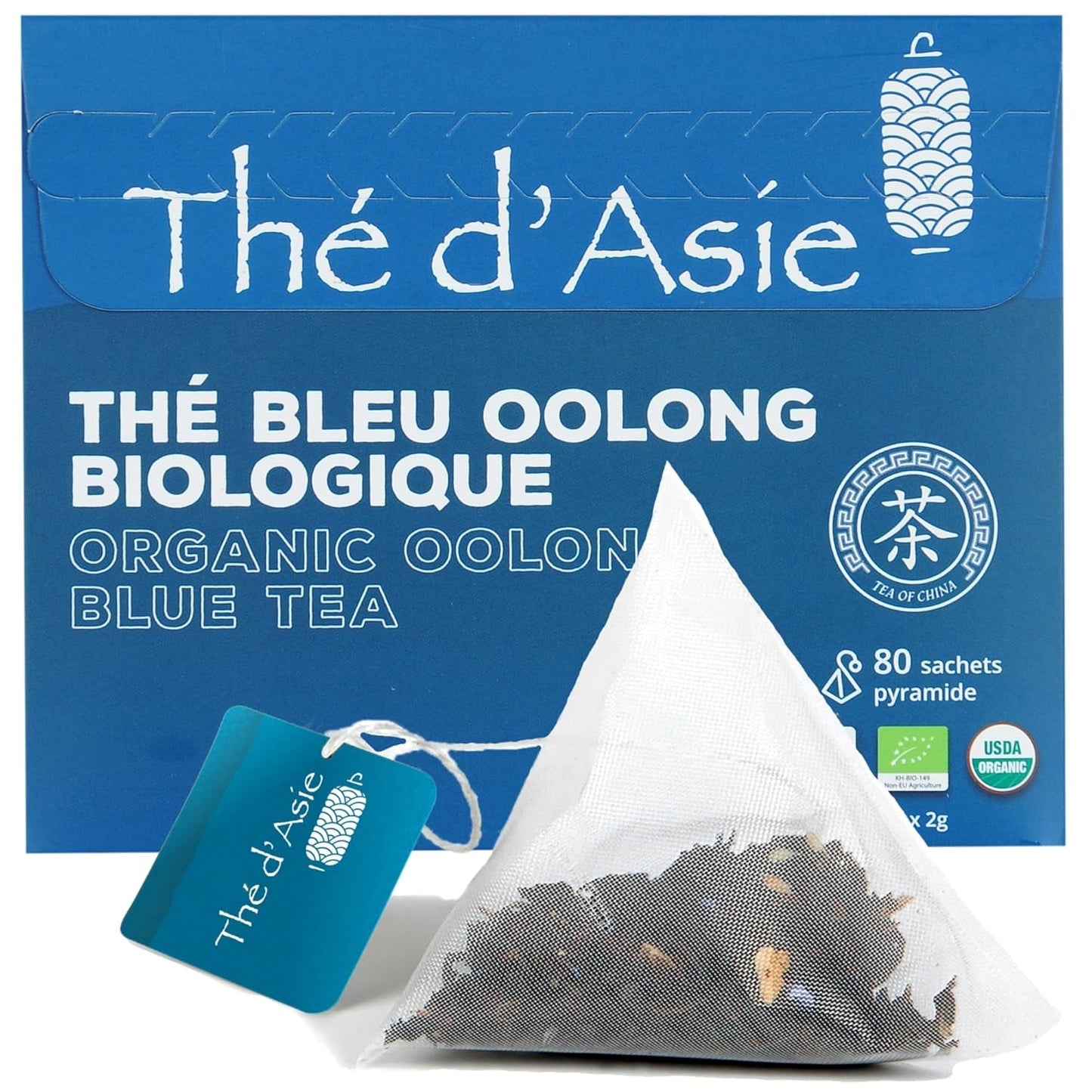 Khla - Økologisk Oolong Te 100 G - Blå te - Naturlig løs te - Økologisk asiatisk te - Løs og skåret - Urtete og infusionste - Fra Kina