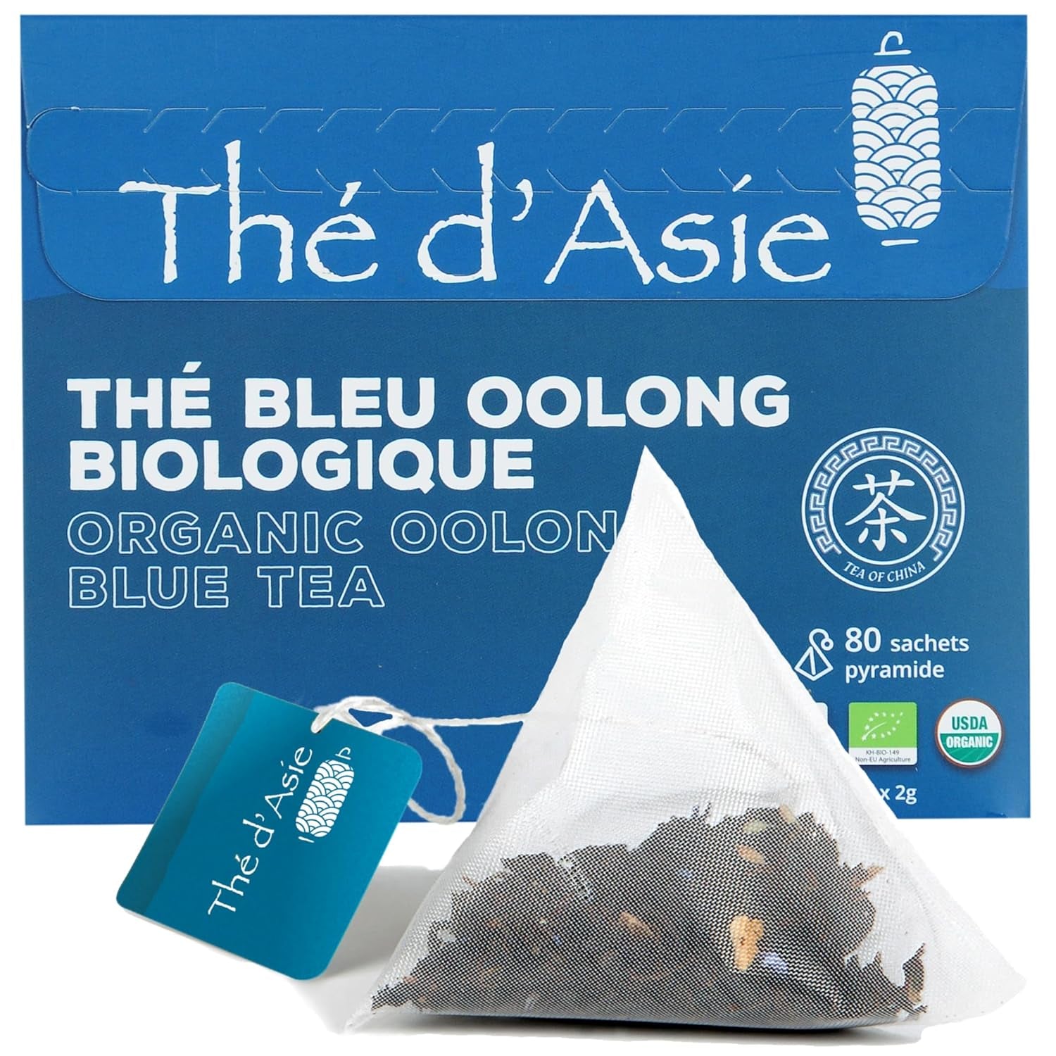 Khla - Økologisk Oolong Te 100 G - Blå te - Naturlig løs te - Økologisk asiatisk te - Løs og skåret - Urtete og infusionste - Fra Kina